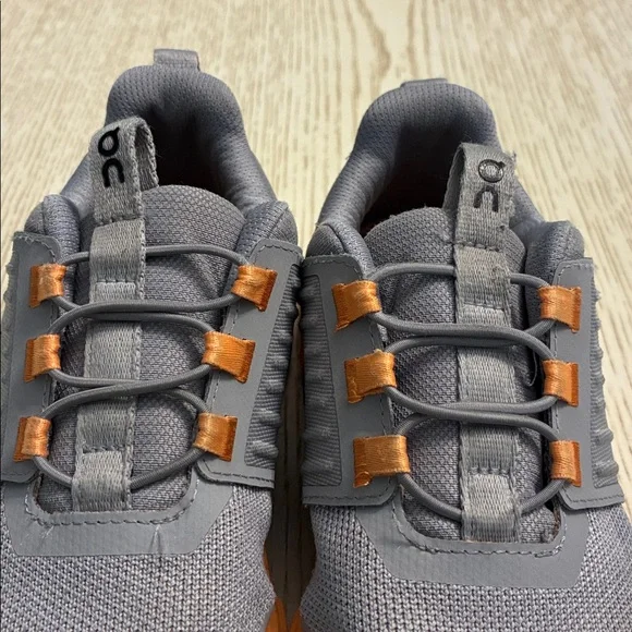 Little Kids OnCloud On Cloudswift Running Sneaker Shoes (Grey/Orange) - Picture 5 of 11